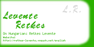 levente retkes business card